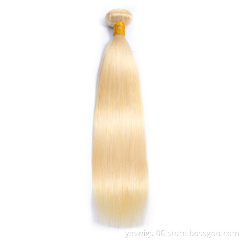 Raw Cambodian Straight Hair Bundle Extension Yeswigs Pre Colored 613 Blonde 1b-27 30 Cuticle Aligned Virgin Human Hair Extension